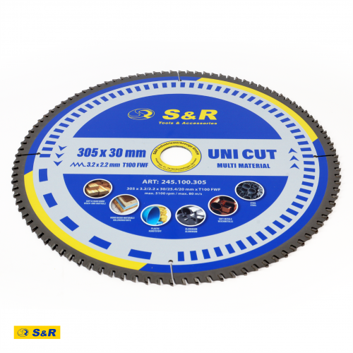 Диск пиляльний універсальний S&R UniCut Meister FWF 305х30х3,2 мм Одеса - фото 8
