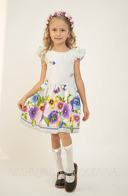 Дитяче українське плаття "Незабудки" 104-146 Кривий Ріг - фото 3