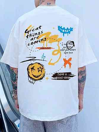 Футболка чоловіча с принтом  48 Біла 2664092924 Дніпро