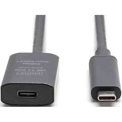 Дата кабель USB-С M/F 5.0m USB3.2 Gen2 Active 10G Digitus (DA-73112) Винница