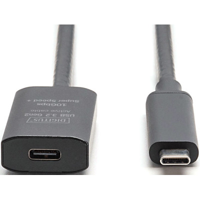 Дата кабель USB-С M/F 5.0m USB3.2 Gen2 Active 10G Digitus (DA-73112) Вінниця - фото 2