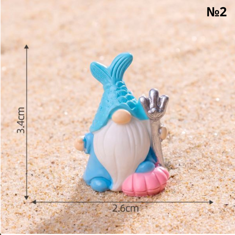 Серия фигурок Гномы  на пляже для миниатюры, хендмейда, флорариума,песочного стола Гном №2 Одесса - изображение 1