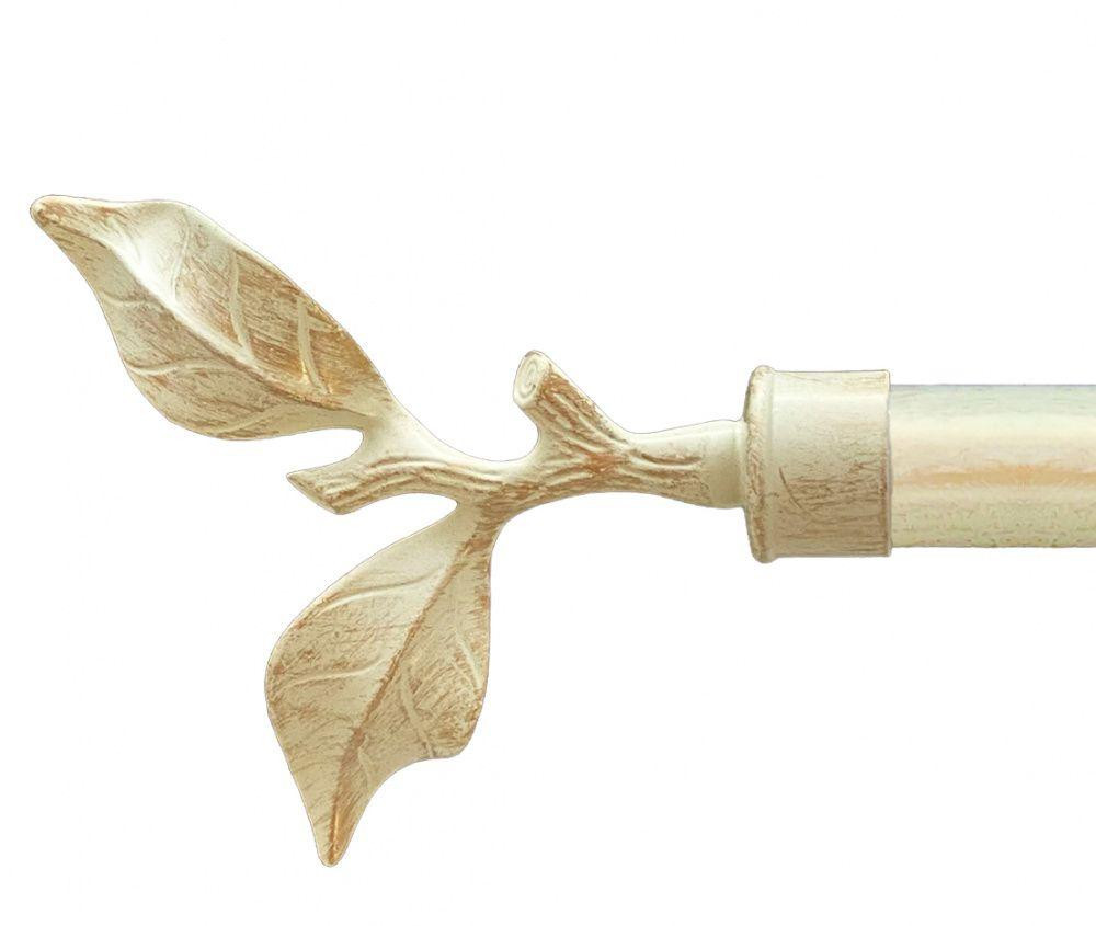 Закінчення для карнизу Orvit ЛИСТОК ТРОЯНДИ 25 мм БІЛЕ ЗОЛОТО (матове) Львів - фото 1