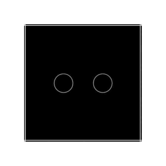 Сенсорна кнопка 2 сенсора Імпульсний вимикач Livolo чорний скло (VL-C702H-12) Коломыя