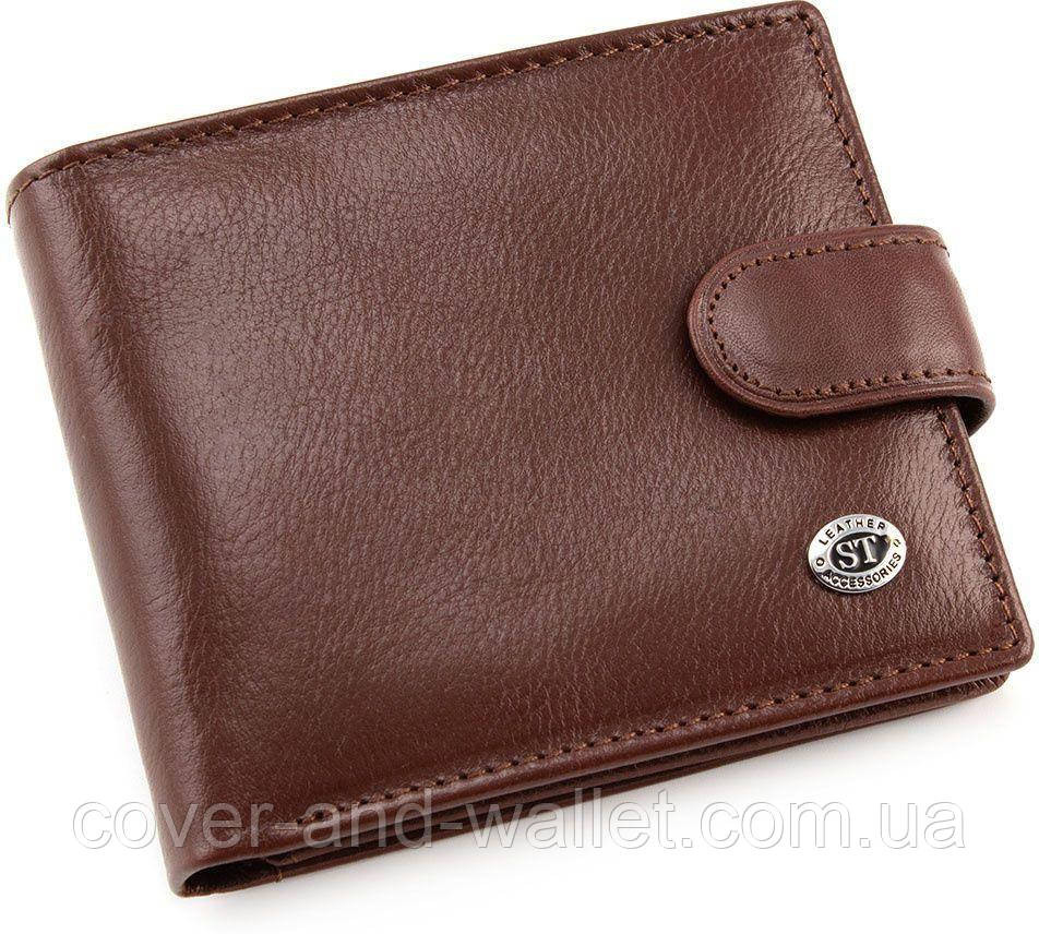 Коричневый мужской кошелек из гладкой кожи ST B MS 34 Киев - изображение 1