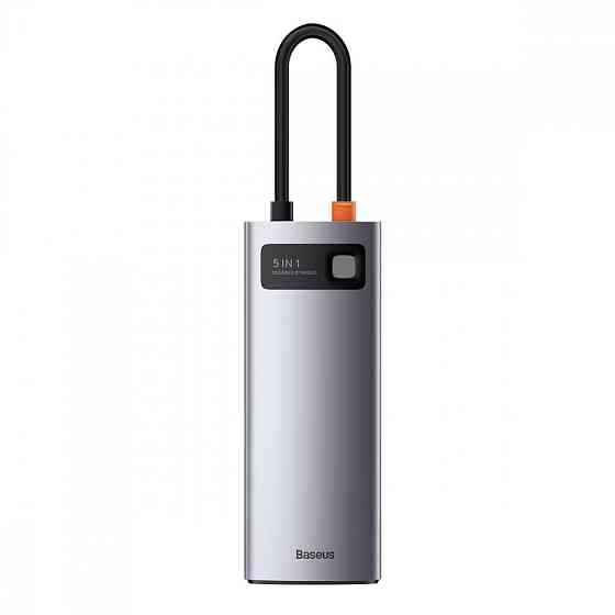 USB-Хаб Baseus Metal Gleam Series 5-in-1 Type-C серый Львов