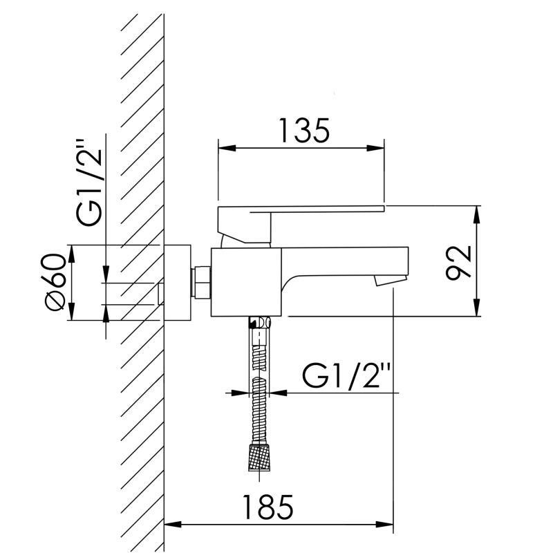 Смеситель для ванны c душевым гарнитуром Qtap Swan Eco QTSWA259CRM45534 Chrome Харьков - изображение 2