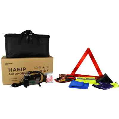 Набор техпомощи Poputchik черная с компрессором (01-175-IS) Вінниця