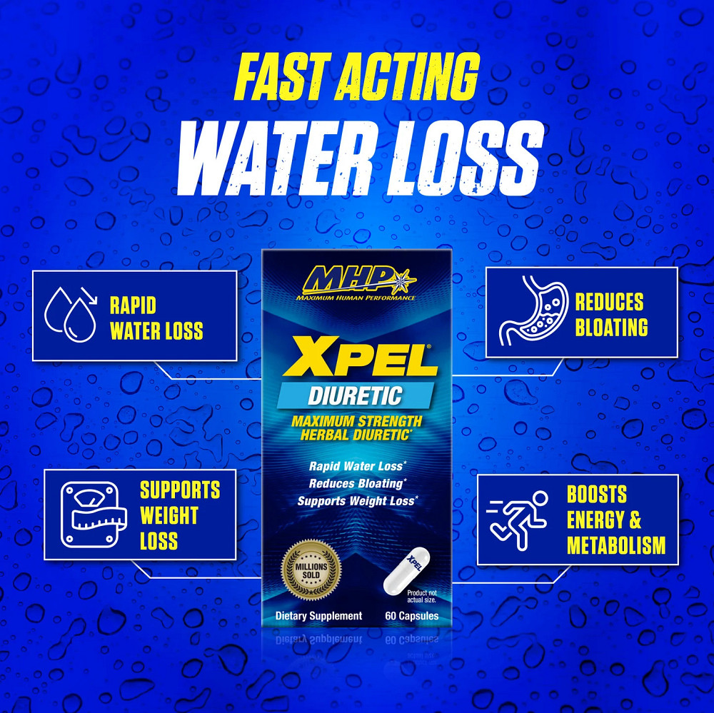 Мочегонное средство Mhp XPEL Maximum Strength Herbal Diuretic 80 Capsules Луцк - изображение 3