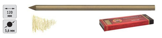 Грифелі до олівців механічних "Koh-i-noor" 5,6мм 4382 золотий (за 1шт), шт Київ - фото 1