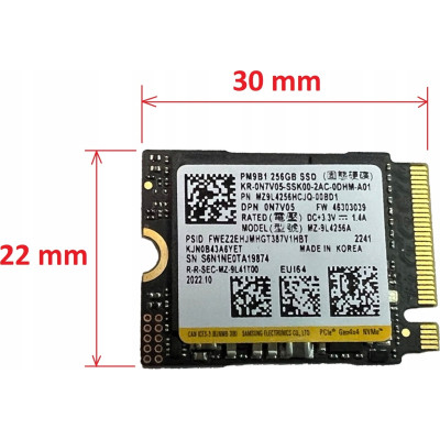 Накопичувач SSD M.2 2230 256GB Samsung (MZ9L4256HCJQ-00BD1) Вінниця - фото 2