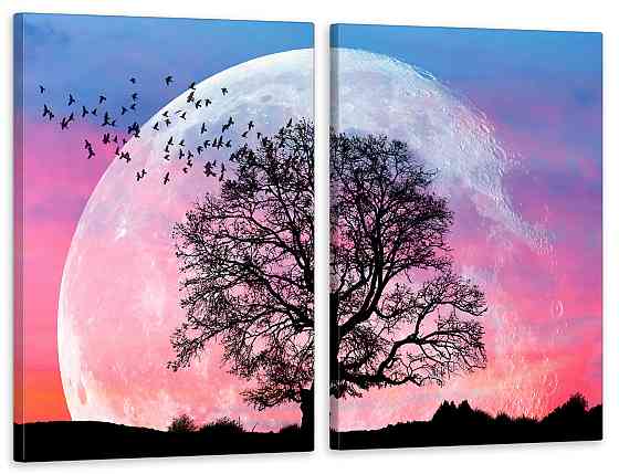 Модульная картина в гостиную / спальню Місяць  TLV-2_149 90x132  см Киев