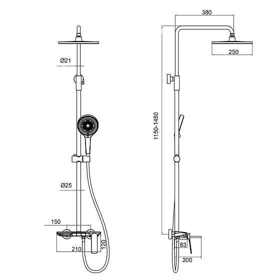 Душова система Globus Lux PIANO GLPN-0099 Луцк