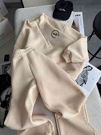 Женский утепленный костюм двойка: кофта и штаны трехнитка на флисе Одесса