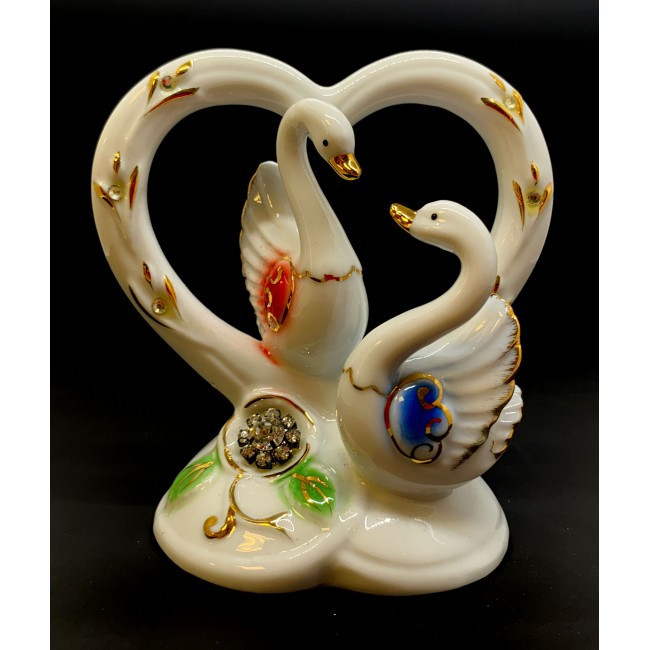 Статуэтка из фарфора Лебеди с сердцем Киев - изображение 4