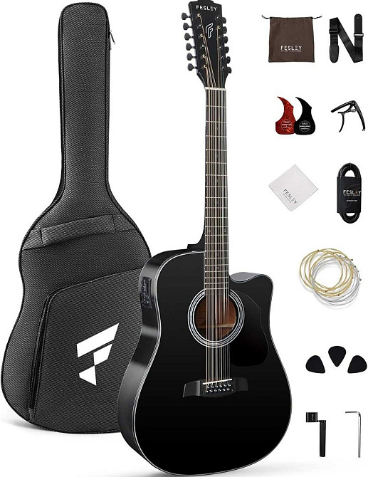 Гитара электро-акустическая 12-тититрунная Fesley FDET280C (комплект) Харьков - изображение 8