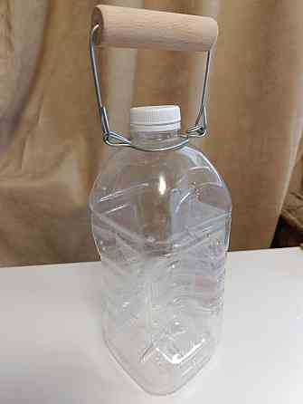 Ручка для переноски ПЭТ-бутылок 5-6 л деревянная с металлической горловиной – держатель для бутылей воды 1шт Харьков