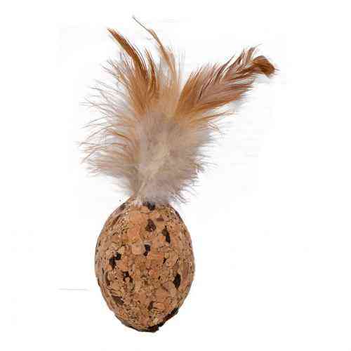 Іграшка Eastland М'яч регбі з мататабі для котів, з натуральної пробки, 6х4.5 см Київ