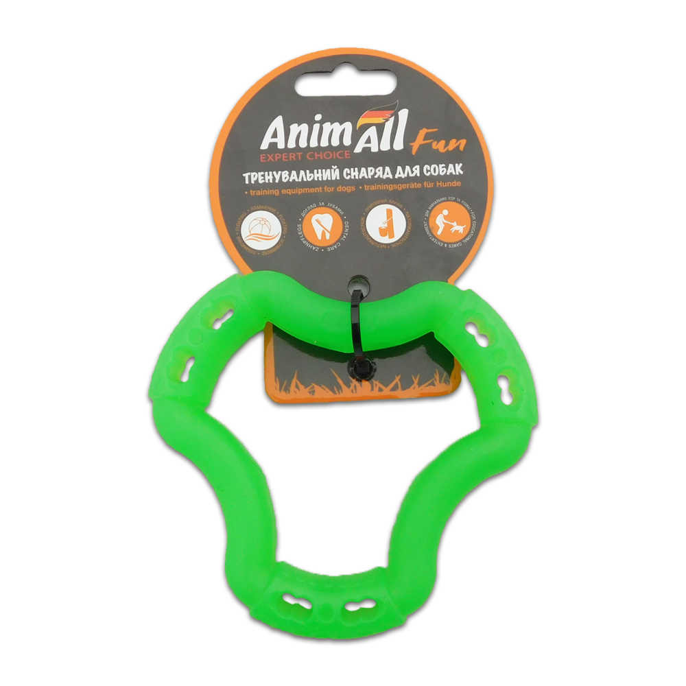 Іграшка AnimAll Fun кільце 6 сторін для собак, зелене, 12 см Київ - фото 1