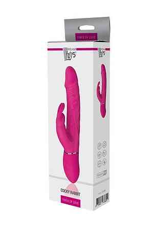 Подвійний вібратор кролик Dream Toys VIBES OF LOVE COCKY RABBIT MAGENTA Sex Aura Київ