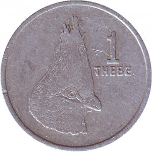 Турако. Монета 1 тхебе. 1976 рік, Ботсвана.(АР) Полтава - фото 1