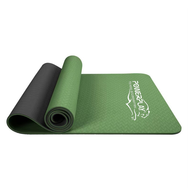 Килимок для йоги та фітнесу PowerPlay 4150 TPE Premium Performance Mat Зелений (183x61x0.6 см.) Каменское - изображение 2