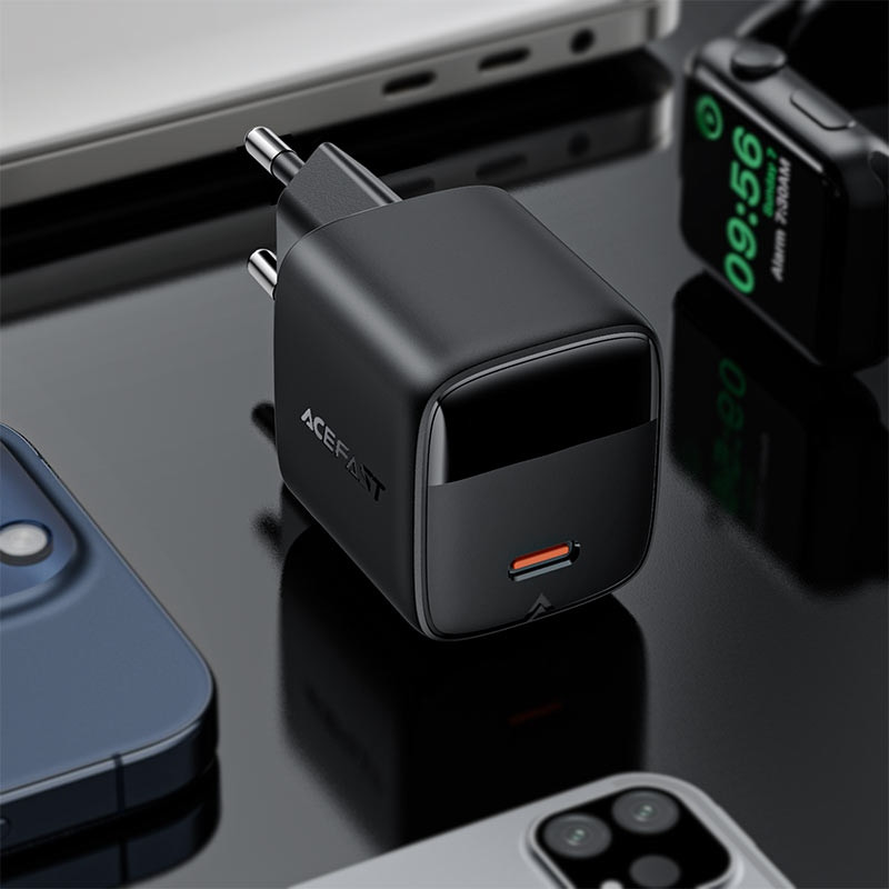 Зарядний пристрій 1xUSB-C 30W Gan A115 Fast Charger + USB-C cable black Acefast Винница - изображение 5