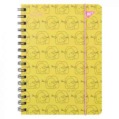 Блокнот Yes А5 80 аркушів на cпіралі з резинкою Hey Helly клітинка (151837) Вінниця