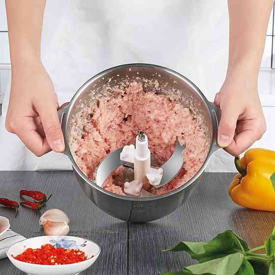 Кухонный измельчитель с металлической чашей 2л, 1500Вт, Zepline ZP-051 / Электрический блендер-чоппер Киев