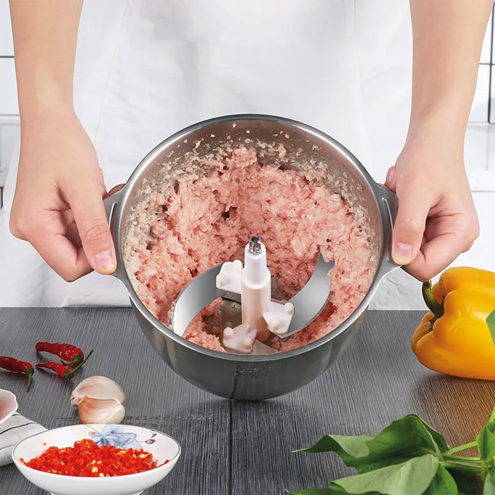 Кухонный измельчитель с металлической чашей 2л, 1500Вт, Zepline ZP-051 / Электрический блендер-чоппер Киев - изображение 2