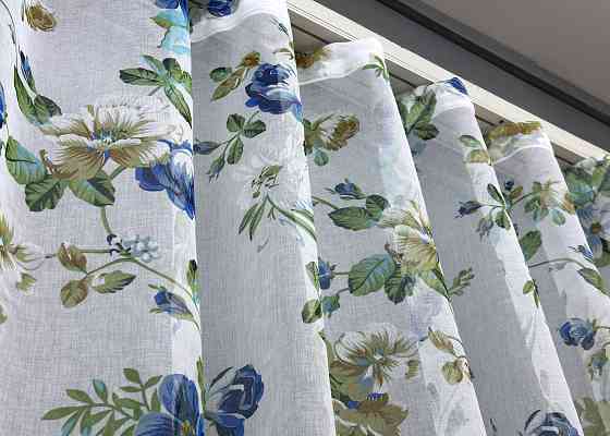 Тюль батист с цветочным принтом, коллекция 