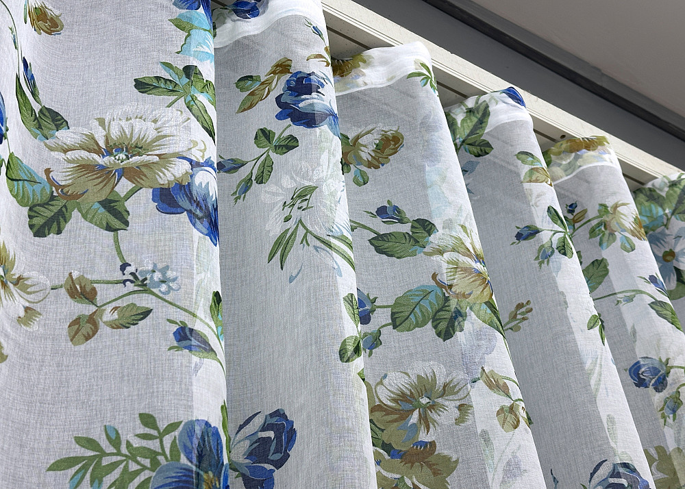 Тюль батист с цветочным принтом, коллекция 