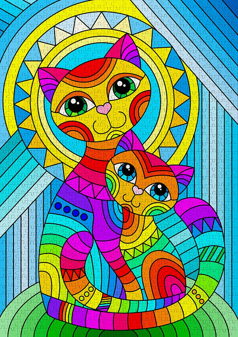 Пазл Нерозлучні кіт і кошеня - Inseparable Cat and Kitten (Enjoy-2122) Киев - изображение 5