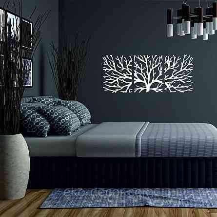 Декоративное настенное Панно «Дерево» Декор на стену 70*160 см, Белый Киев