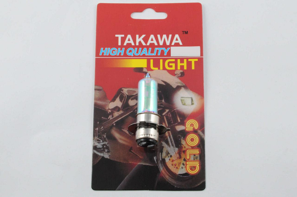 Лампа P15D-25-3 (3 уса) 12V 50W/50W (хамелеон радужный) (блистер) Мукачево - изображение 1