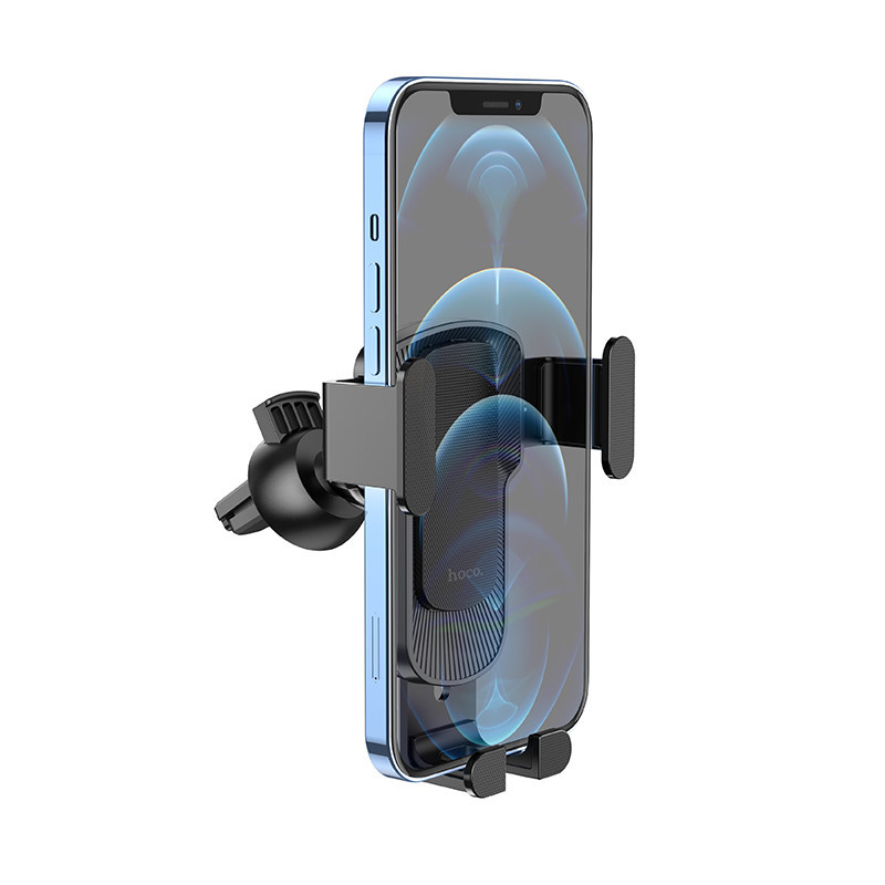 Автотримач для телефона HOCO CA103 vertical and horizontal air outlet gravity car holder Black Metal Gray Киев - изображение 5