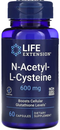 N-ацетил-L-цистеїн Life Extension N-Acetyl-L-Cysteine (NAC) 600mg 60 капсул Київ