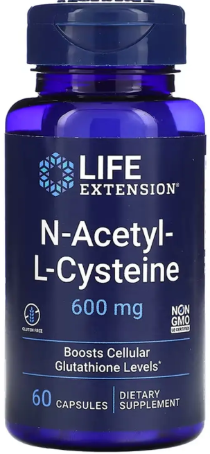 N-ацетил-L-цистеин Life Extension N-Acetyl-L-Cysteine (NAC) 600mg 60 капс Киев - изображение 1