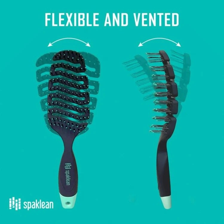 Щетка для бережного ухода и укладки волос антистатическая продувная Amazing Flex Brush Spaklean 1 шт Киев - изображение 13