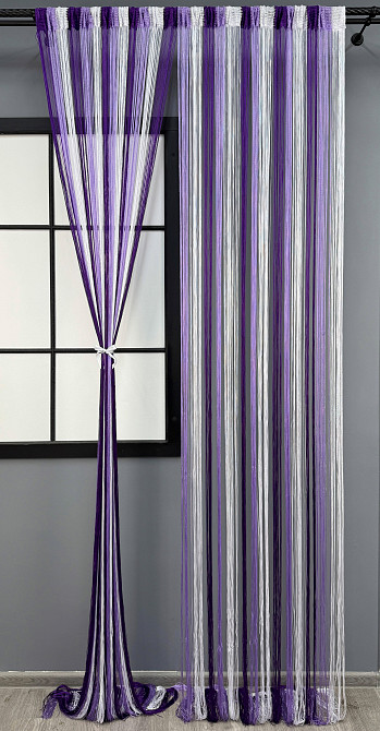 Штори-нитки "Кісея" Фіолетовий з бузковим і білим 300х300см 1 шт (61-097) Київ - фото 2