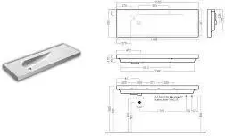 Раковина  Hatria Grandangolo 130x50 Y0XS Киев