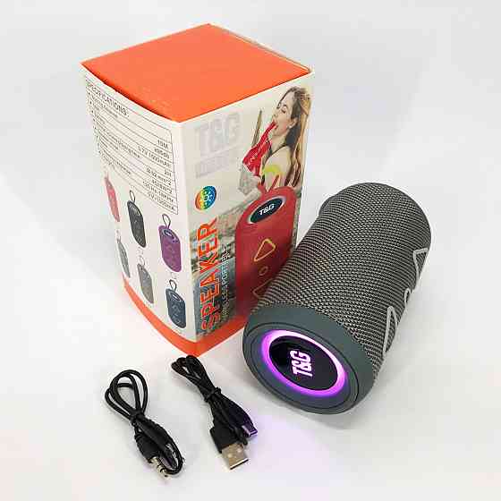 Bluetooth колонка з різнокольоровим підсвічуванням зі стереозвуком TG656, Гучна Bluetooth колонка TN-33 Івано-Франківськ