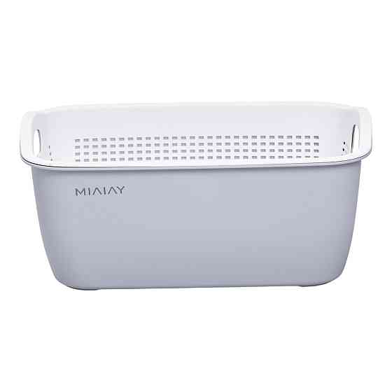 Yiwu Кошик-друшлак 2 в 1 для миття овочів, фруктів і зелені 32×23×13 (см) Білий HP-45-5W Киев