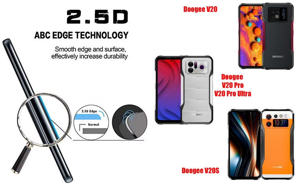 Защитное стекло ArmorGlass для Doogee V20, V20 Pro, V20S, V20 Pro Ultra – устойчивое к царапинам и ударам Киев - изображение 2
