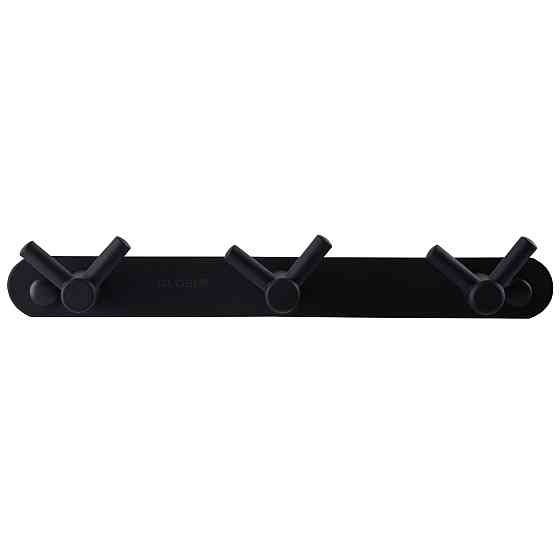 Планка з гачками Globus Lux BS8435-3 чорна матова SUS304 Тернопіль