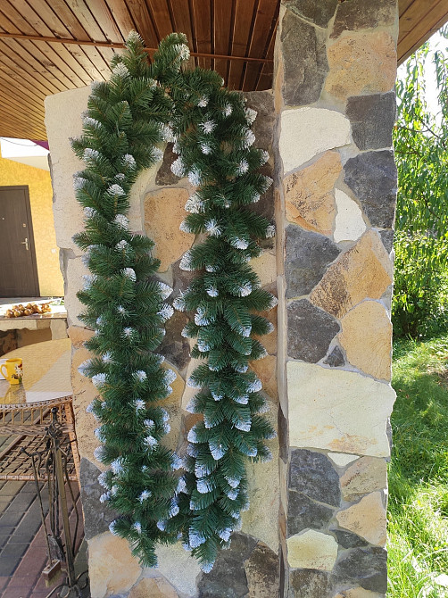 Гирлянда хвойная искусственная «Снежная Королева» 2.7 м декоративная елочная ветка Киев - изображение 2