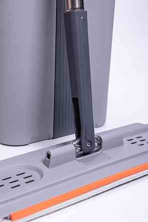 Household Телескопічна швабра з плоскою насадкою та відро з двома секціями для миття підлоги й Коломия