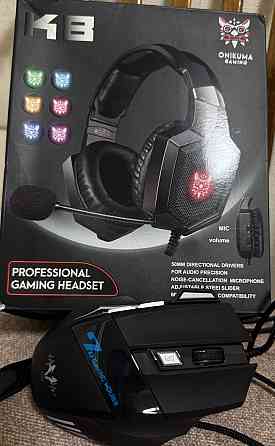 Ігрові навушники ONIKUMA мишка у подаркнок. Киев