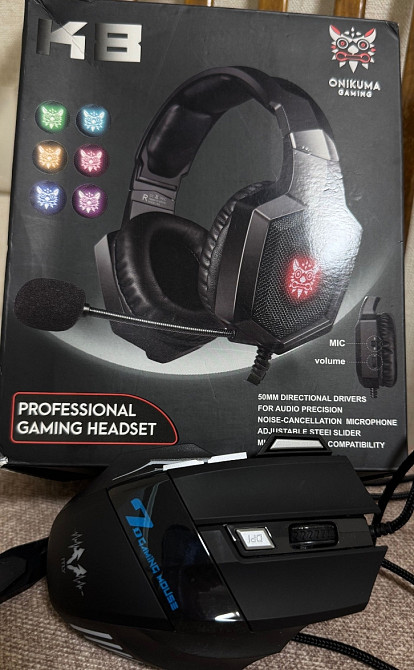 Ігрові навушники ONIKUMA мишка у подаркнок. Киев - изображение 5