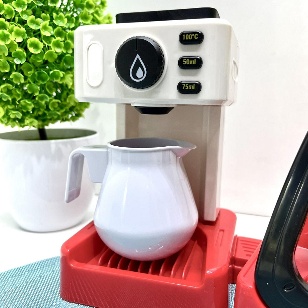 Ігровий набір магазин Кав'ярня звукові ефекти 41 деталь продукти термінал Чорно-червоний (668-142-143) Чернигов - изображение 6